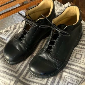 Birkenstock black leather lace up boots